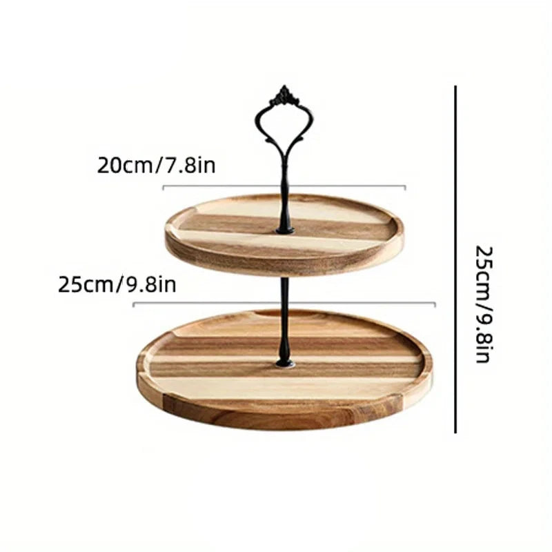 bandeja de frutas secas, dupla camada, três camadas, prato de lanche, sobremesa de casamento, doces, 1pc