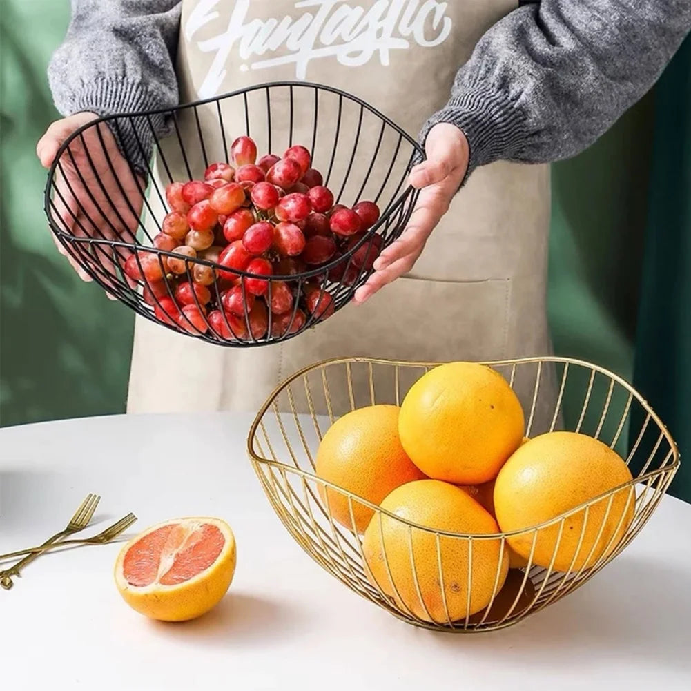 Cesta De Frutas De Ferro Oco, Tigela De Lavagem, Fruteira, Cesta De Armazenamento, Sala De Estar, Mesa De Centro, Lanche