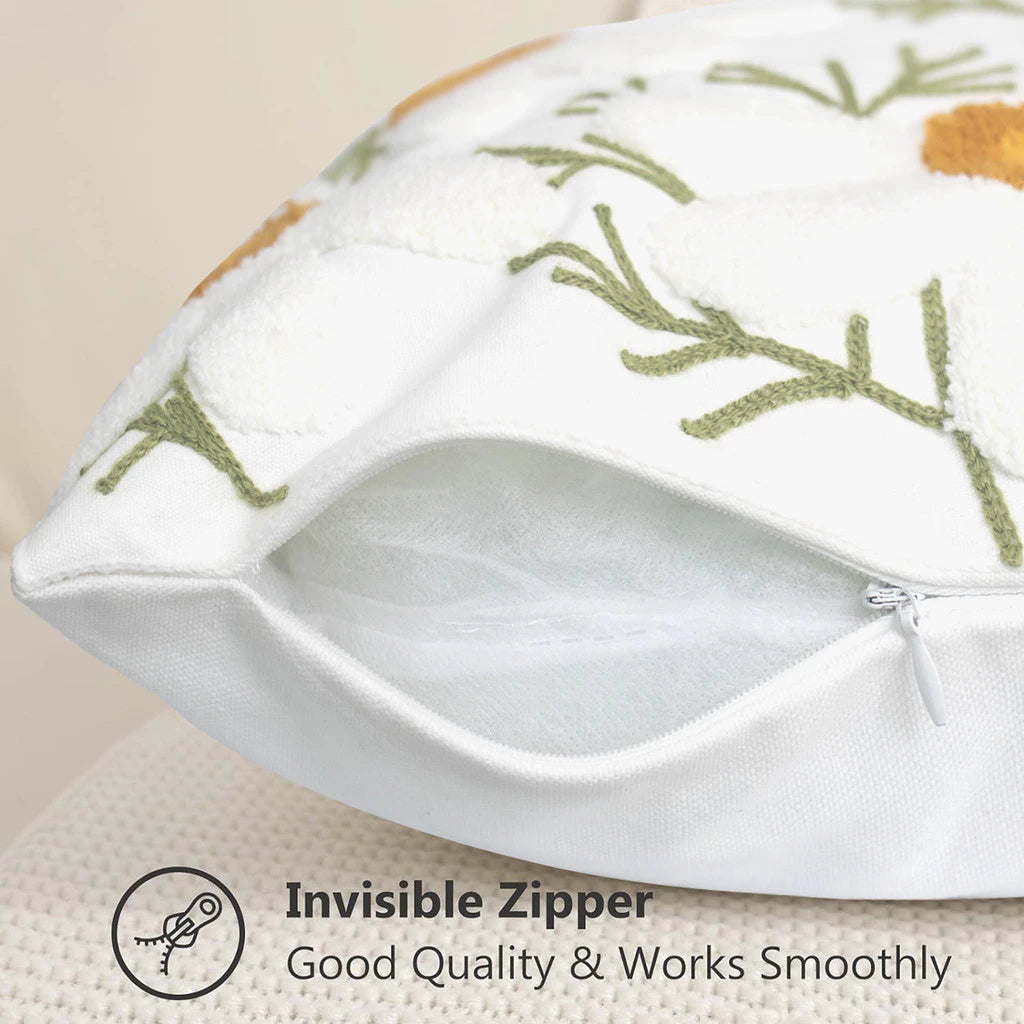 Capas de Almofada Bordadas - Kit com 2 Capas de Almofadas Boho para Sala e Quarto