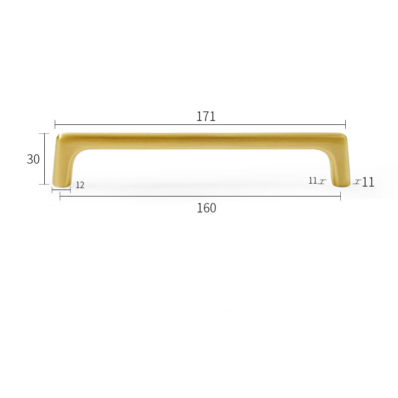 Puxadores de Latão Dourado para Móveis
