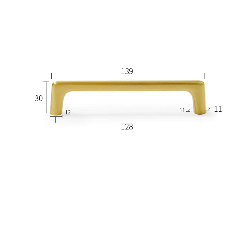 Puxadores de Latão Dourado para Móveis