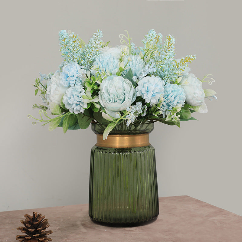 Produto Seda Artificial Rosa Flores, Falso Dandelion, Hortênsia, Flor Da Noiva, Festa De Casamento, Decoração De Casa, 1 Buquê - 1