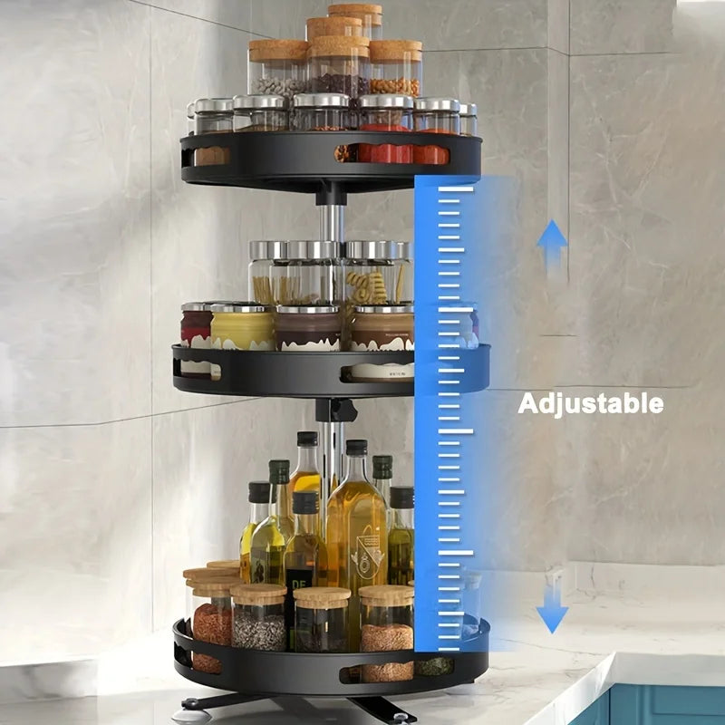 Organizador Giratório 360° para Temperos - Praticidade e Sofisticação