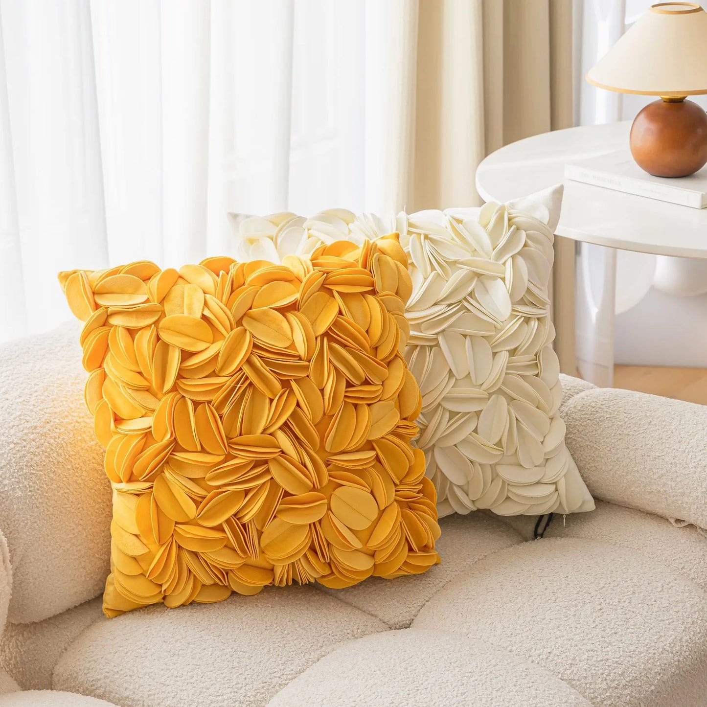 Capa de Almofada Luxo Floral 3D em Veludo