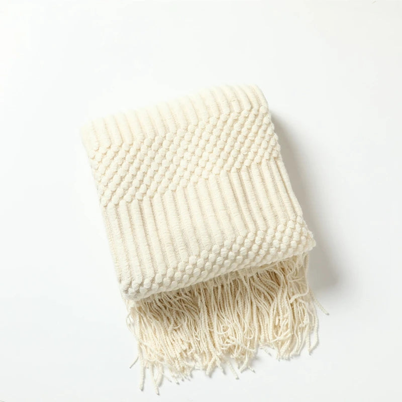 Manta Boho Luxo Texturizada para Sofá