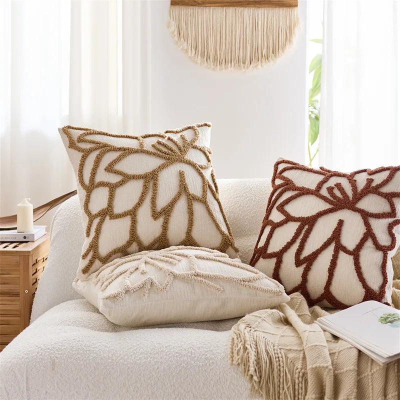 Capa de Almofada Floral Tufted - Toque de Elegância e Conforto