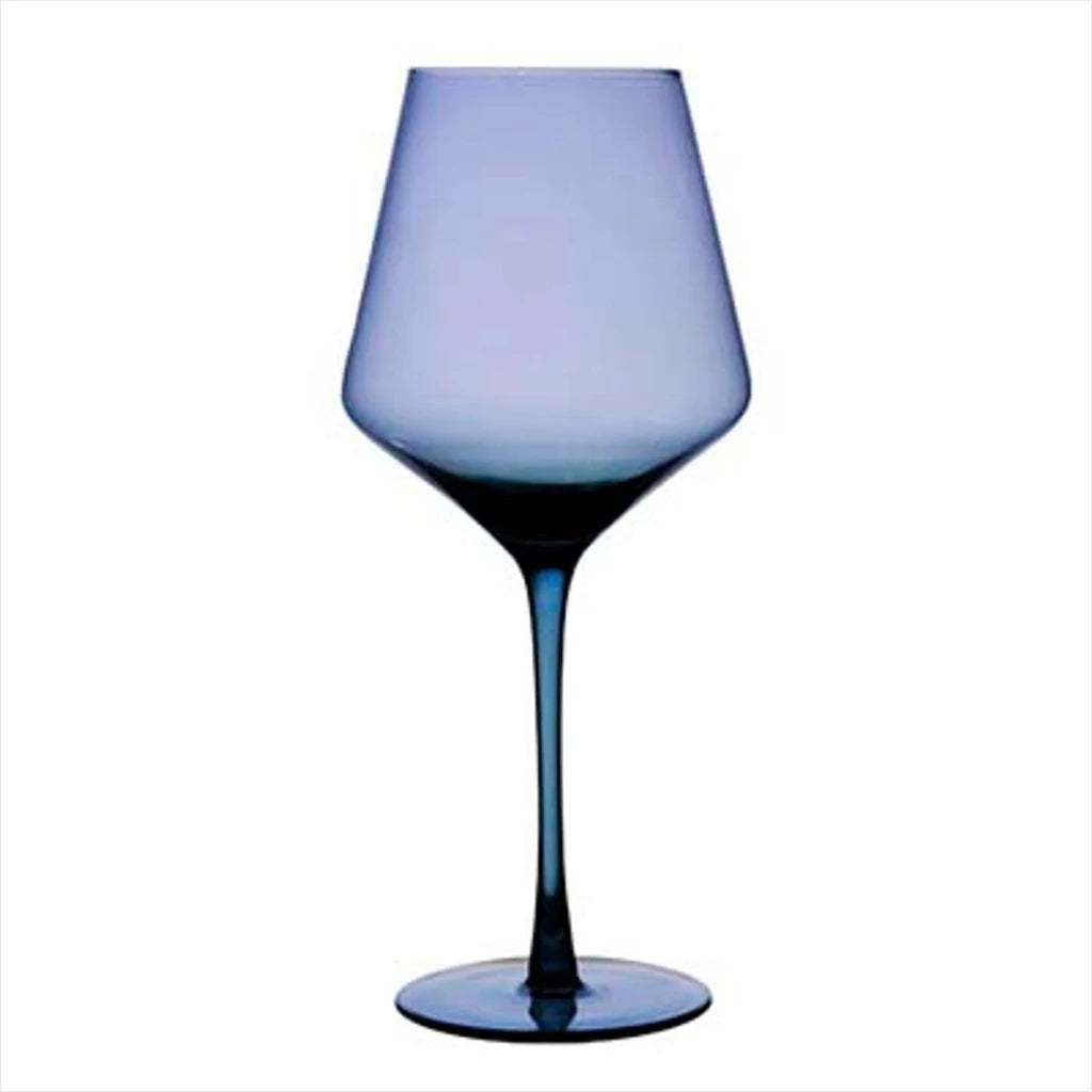 Conjunto com 6 Taças de Cristal Azul 595ml – Design Moderno e Luxo Premium