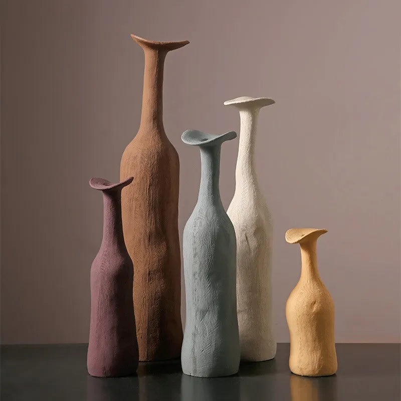Vaso Nórdico de Cerâmica - Elegância Morandi