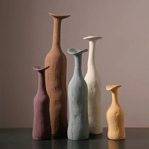 Vaso Nórdico de Cerâmica - Elegância Morandi