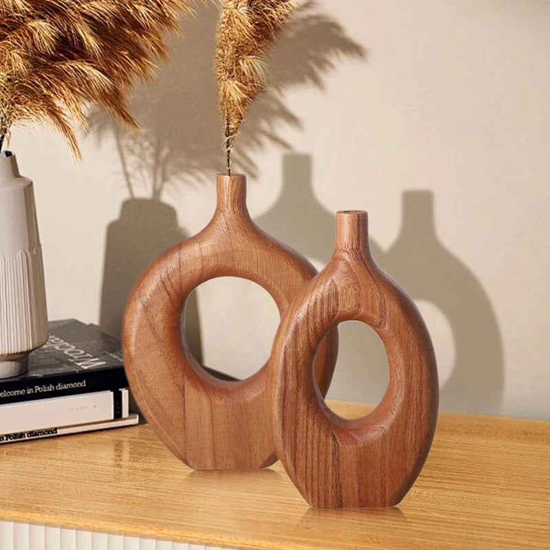 Vaso Nórdico de Madeira: Elegância e Design Exclusivo