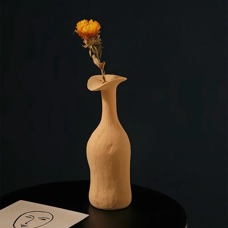 Vaso Nórdico de Cerâmica - Elegância Morandi