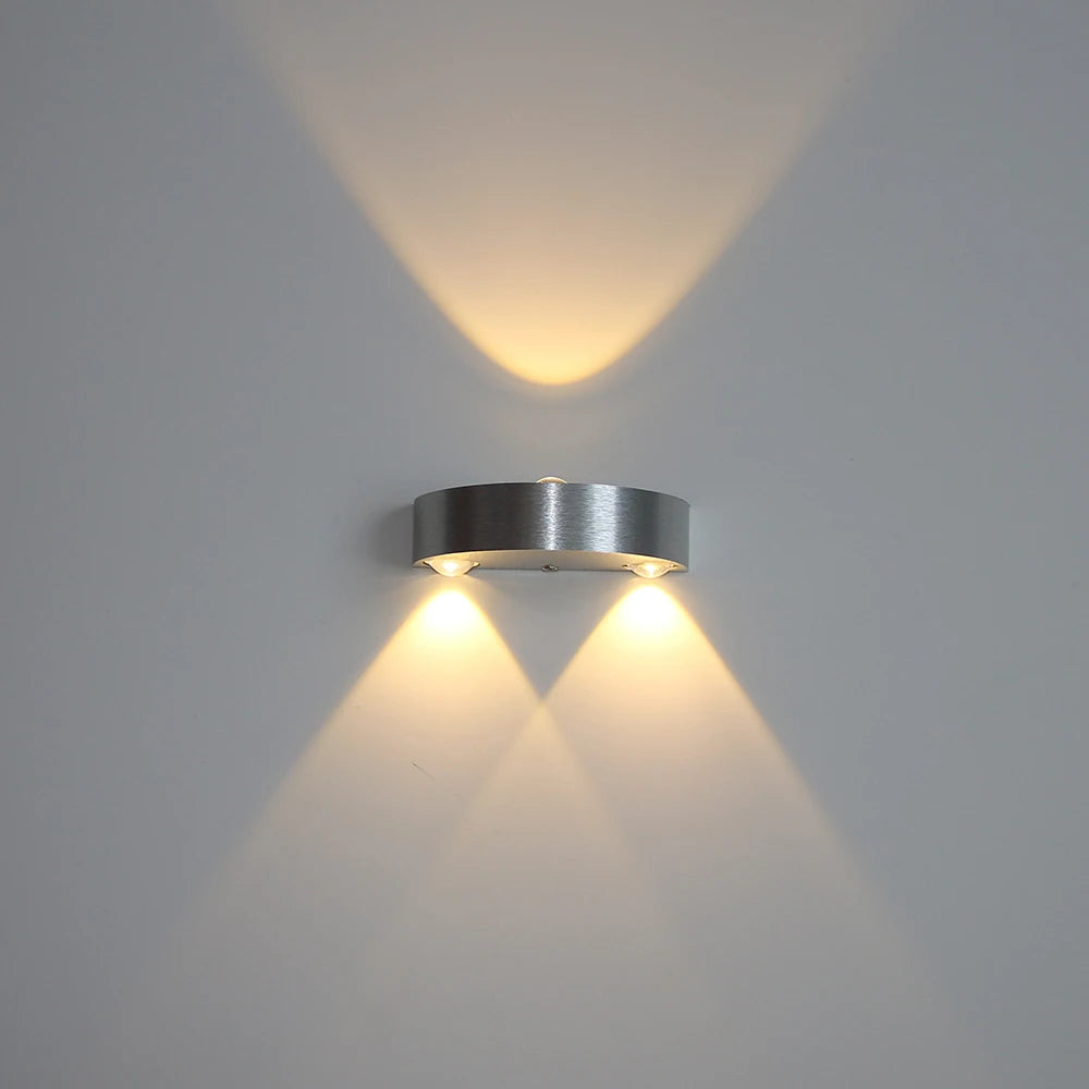 3w led lâmpadas de parede interior moderno simples alumínio casa iluminação para cima e para baixo luz quarto sala estar corredor decorativo luzes parede