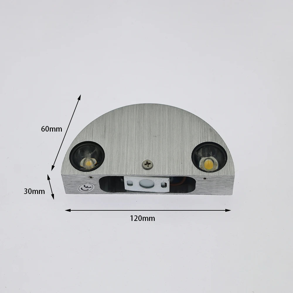 3w led lâmpadas de parede interior moderno simples alumínio casa iluminação para cima e para baixo luz quarto sala estar corredor decorativo luzes parede