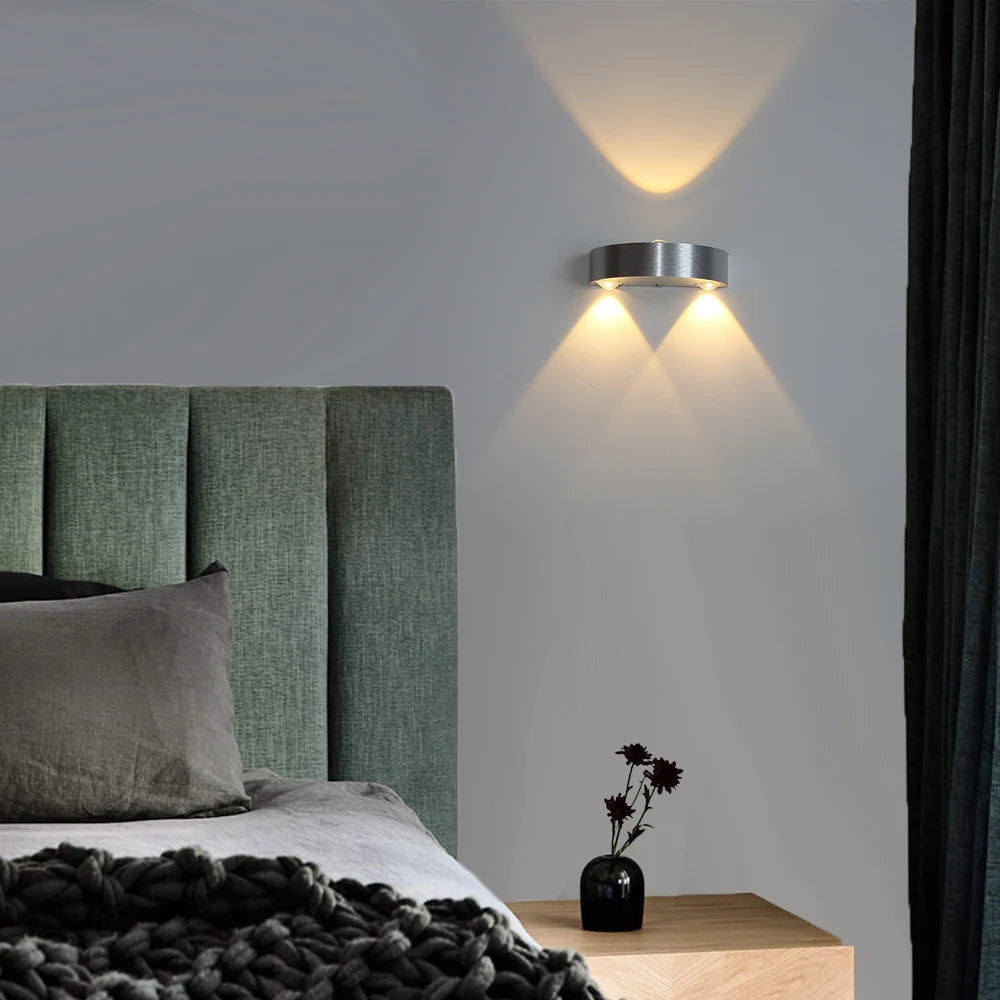 3w led lâmpadas de parede interior moderno simples alumínio casa iluminação para cima e para baixo luz quarto sala estar corredor decorativo luzes parede