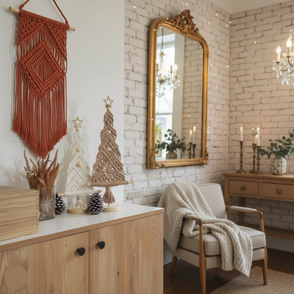 Árvore de Natal Artesanal em Macramê