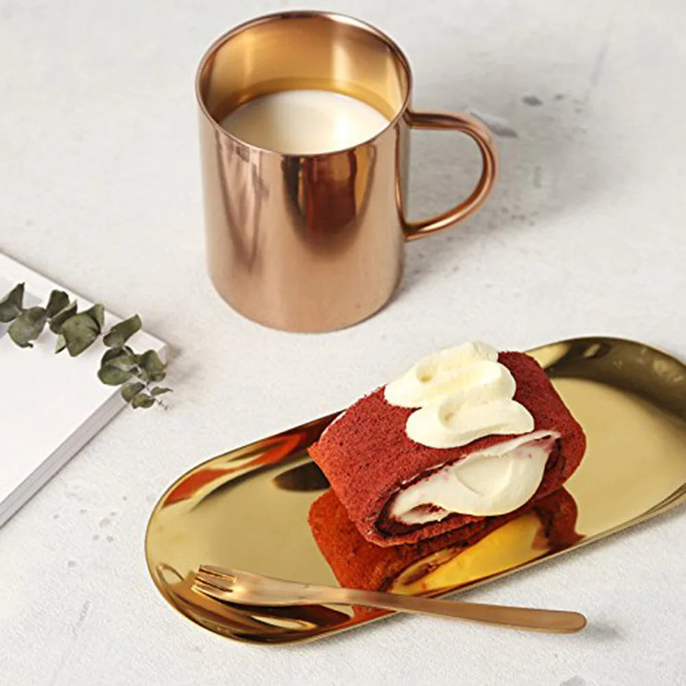 Bandeja De Armazenamento De Ouro De Aço Inoxidável, Placa De Exibição De Frutas e Jóias, Vaidade Da Cozinha, Ferramentas Organizadoras, Rack De Banheiro De Metal