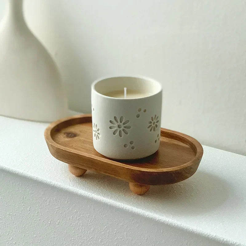 Mini Bandeja de Madeira Elegante para Decoração e Organização