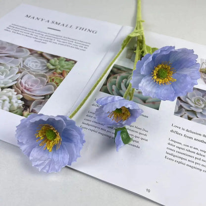 Bouquet De Flores De Papoula Artificiais, Flores De Seda Falsa, Decoração De Casa, Jardim, Casamento, Decoração Do Casamento, DIY Vaso Acessórios