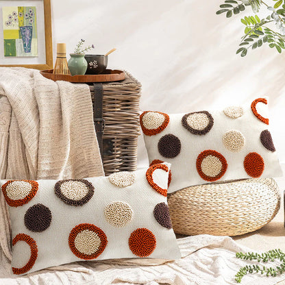 Capas de Almofada Bordadas - Kit com 2 Capas de Almofadas Boho para Sala e Quarto