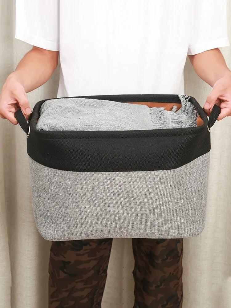 Caixas Dobráveis de Lona com Alças – Elegância e Organização