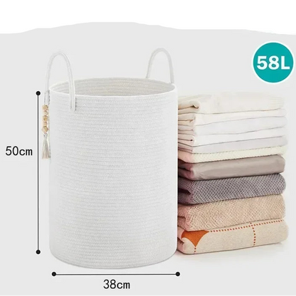 Cesta de Armazenamento de Luxo em Algodão 58L