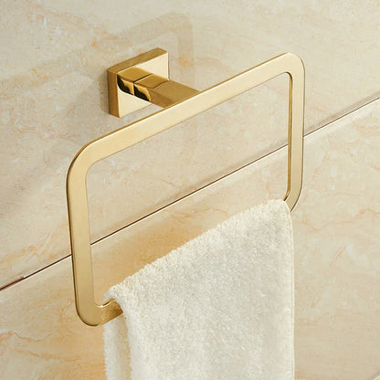 Conjunto de Acessórios de Banheiro Luxuoso Banhado a Ouro