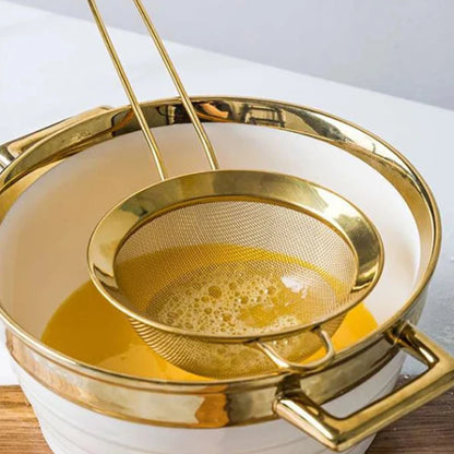 Cobre Cozinha Filtros, Aço Inoxidável, Malha Fina, Conjunto de 3 peças