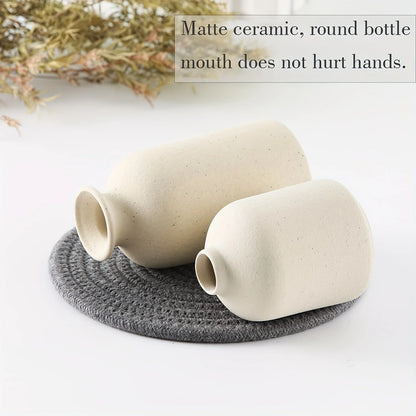 Conjunto de Vasos Cerâmicos Elegantes para Decoração - 3 Peças