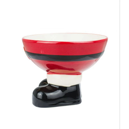 Fruteira Natalina Papai Noel em Cerâmica 15cm