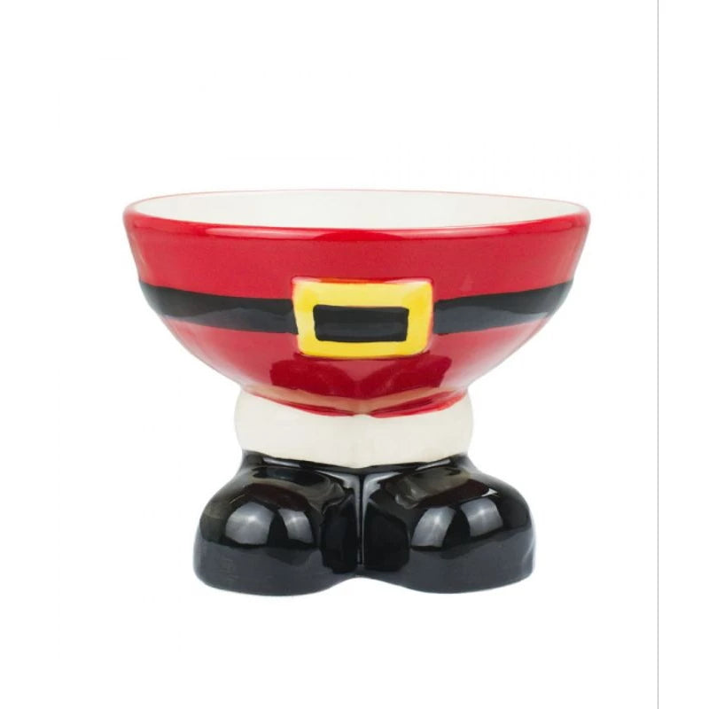 Fruteira Natalina Papai Noel em Cerâmica 15cm