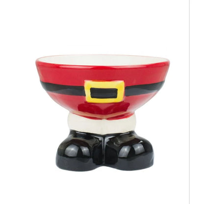 Fruteira Natalina Papai Noel em Cerâmica 15cm