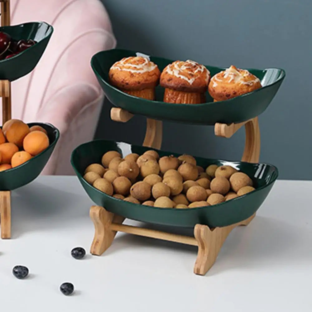 1/2 camadas placa de frutas portátil luxo retro frutas servindo tigela prateleiras expositor cestas armazenamento rack caixa suprimentos para casa