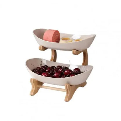 1/2 camadas placa de frutas portátil luxo retro frutas servindo tigela prateleiras expositor cestas armazenamento rack caixa suprimentos para casa