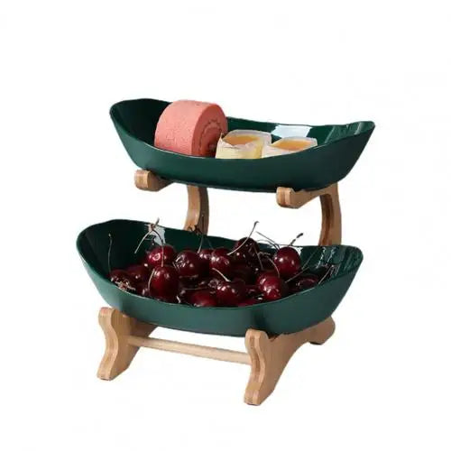 1/2 camadas placa de frutas portátil luxo retro frutas servindo tigela prateleiras expositor cestas armazenamento rack caixa suprimentos para casa
