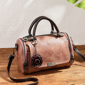 Yogodlns 2022 New flowers Pendant Handbag Women's fashion Boston bags single shoulder bag ladies crossbody bag PU messenger bag