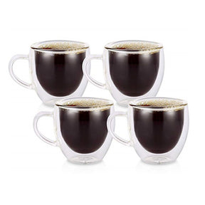 1/2/4pcs Double Wall Heat Resistant Cup Clear Handmade Tea Drink Healthy Drink Cups  Insulated Coffee Mugs