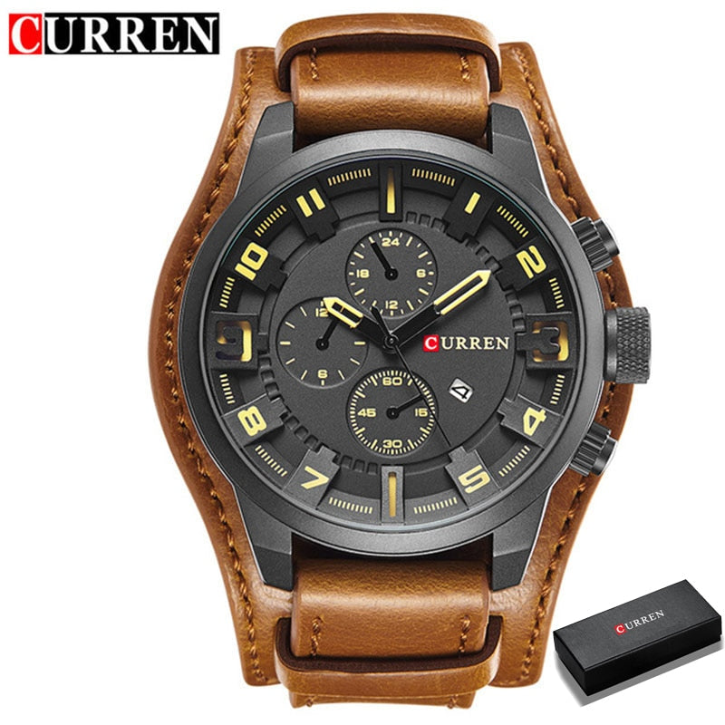 CURREN Men&#39;s Watches Top Brand Luxury Fashion&amp;Casual Business Quartz Watch Date Waterproof Wristwatch Hodinky Relogio Masculino