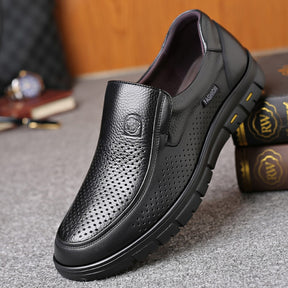 2023 Men's Genuine Leather Shoes 38-46 Head Leather Soft Anti-slip Rubber Loafers Shoes Man Casual Real Leather Shoes