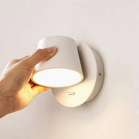 Luz de parede cabeceira com botão interruptor preto branco led lâmpadas parede moderna sala estar corredor cabeceira leitura decorativa arandela