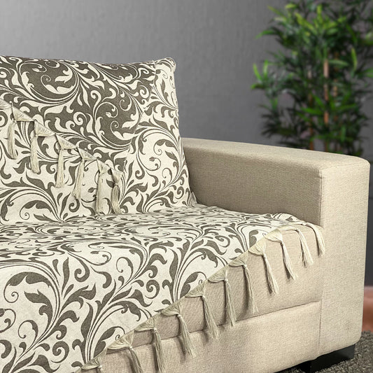 Manta Xale de Sofá e Poltrona Jacquard – Estilo Minimalista