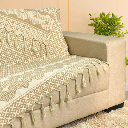 Manta Xale de Sofá e Poltrona Jacquard – Estilo Minimalista
