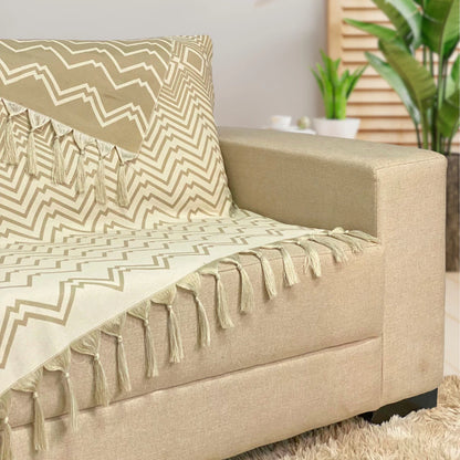 Manta Xale de Sofá e Poltrona Jacquard – Estilo Minimalista