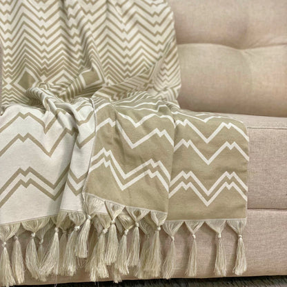 Manta Xale de Sofá e Poltrona Jacquard – Estilo Minimalista