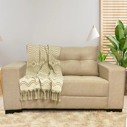 Manta Xale de Sofá e Poltrona Jacquard – Estilo Minimalista