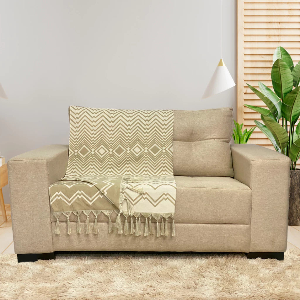 Manta Xale de Sofá e Poltrona Jacquard – Estilo Minimalista