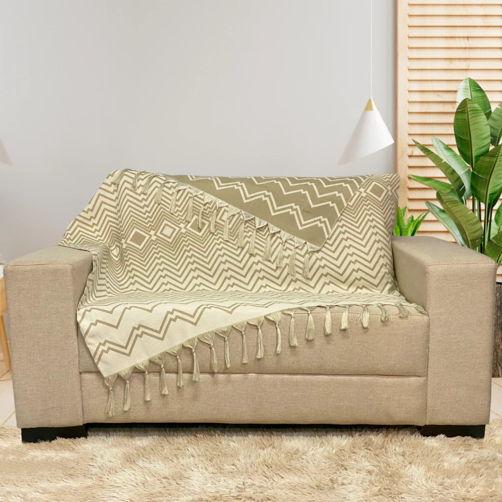 Manta Xale de Sofá e Poltrona Jacquard – Estilo Minimalista