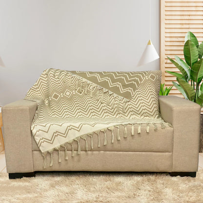 Manta Xale de Sofá e Poltrona Jacquard – Estilo Minimalista