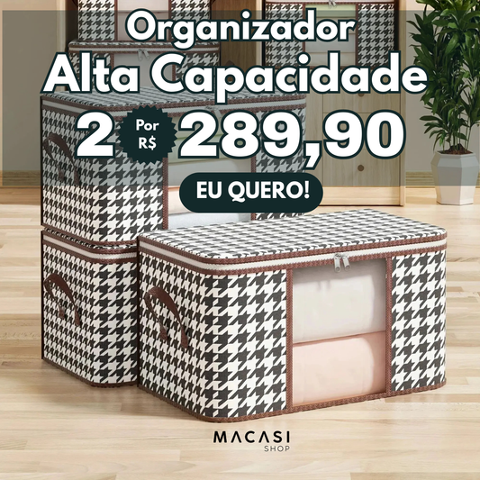 Caixa Organizadora de Alta Capacidade 75 L - LEVE 2 e PAGUE 1