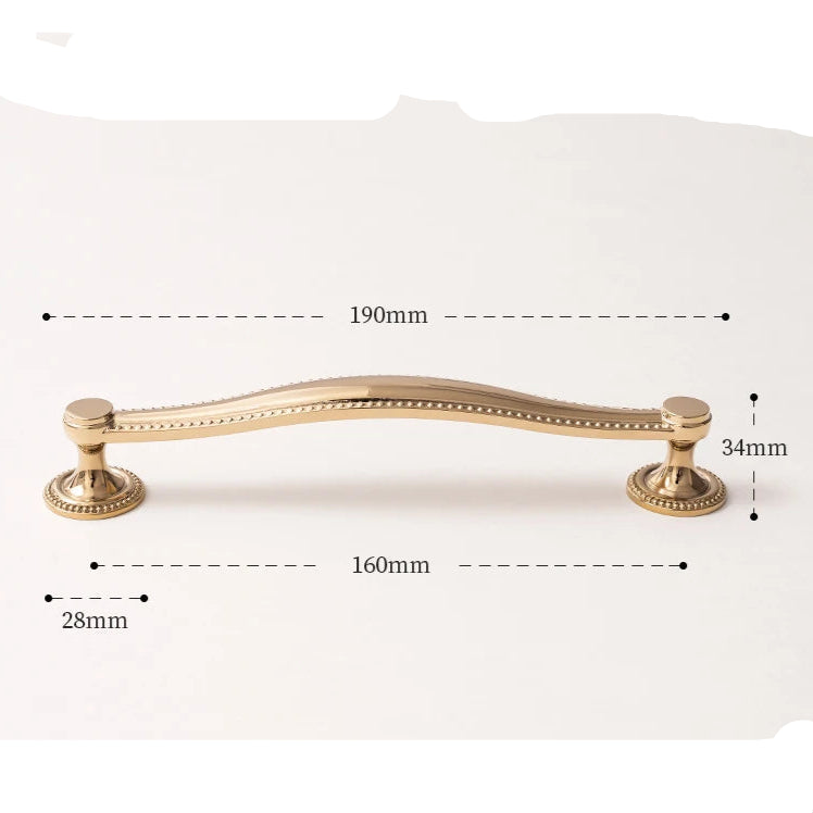 Puxador de Latão Dourado para Móveis - Luxo