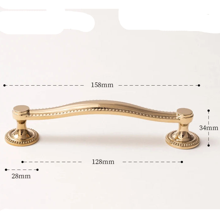 Puxador de Latão Dourado para Móveis - Luxo